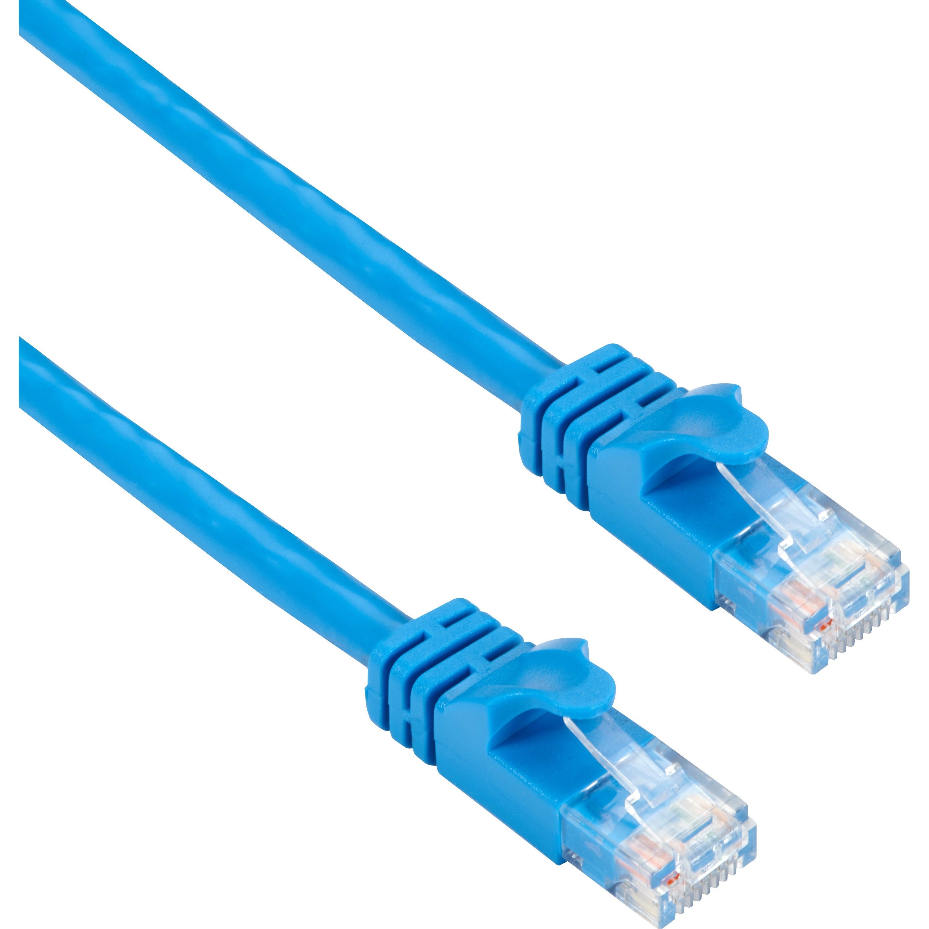 Black Box CAT6A 500-MHz STR Patch Cable Slim Molded Snagless Boot - UTP, CM PVC, Blue, 3FT - CAT6APC-003-BL