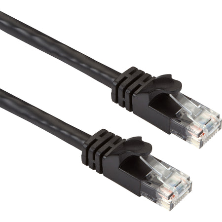 Black Box CAT6A 500-MHz STR Patch Cable Slim Molded Snagless Boot - UTP, CM PVC, BK, 5FT - CAT6APC-005-BK