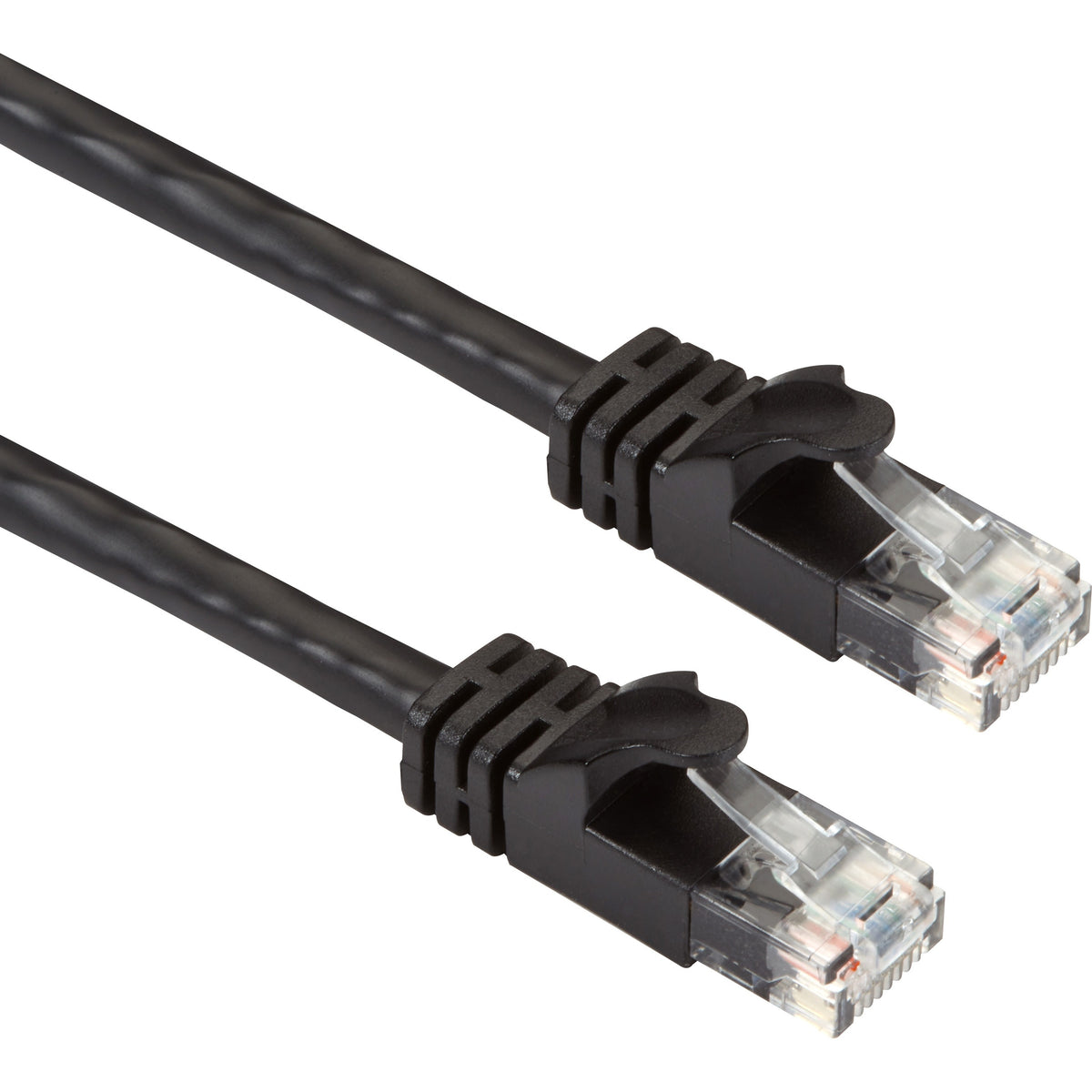 Black Box CAT6A 500-MHz STR Patch Cable Slim Molded Snagless Boot - UTP, CM PVC, BK, 25FT - CAT6APC-025-BK