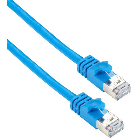 Black Box CAT6A 500-MHz STR Patch CBL Slim Molded Snagless Boot - F/UTP, CM PVC, BL, 10FT - CAT6APCS-010-BL
