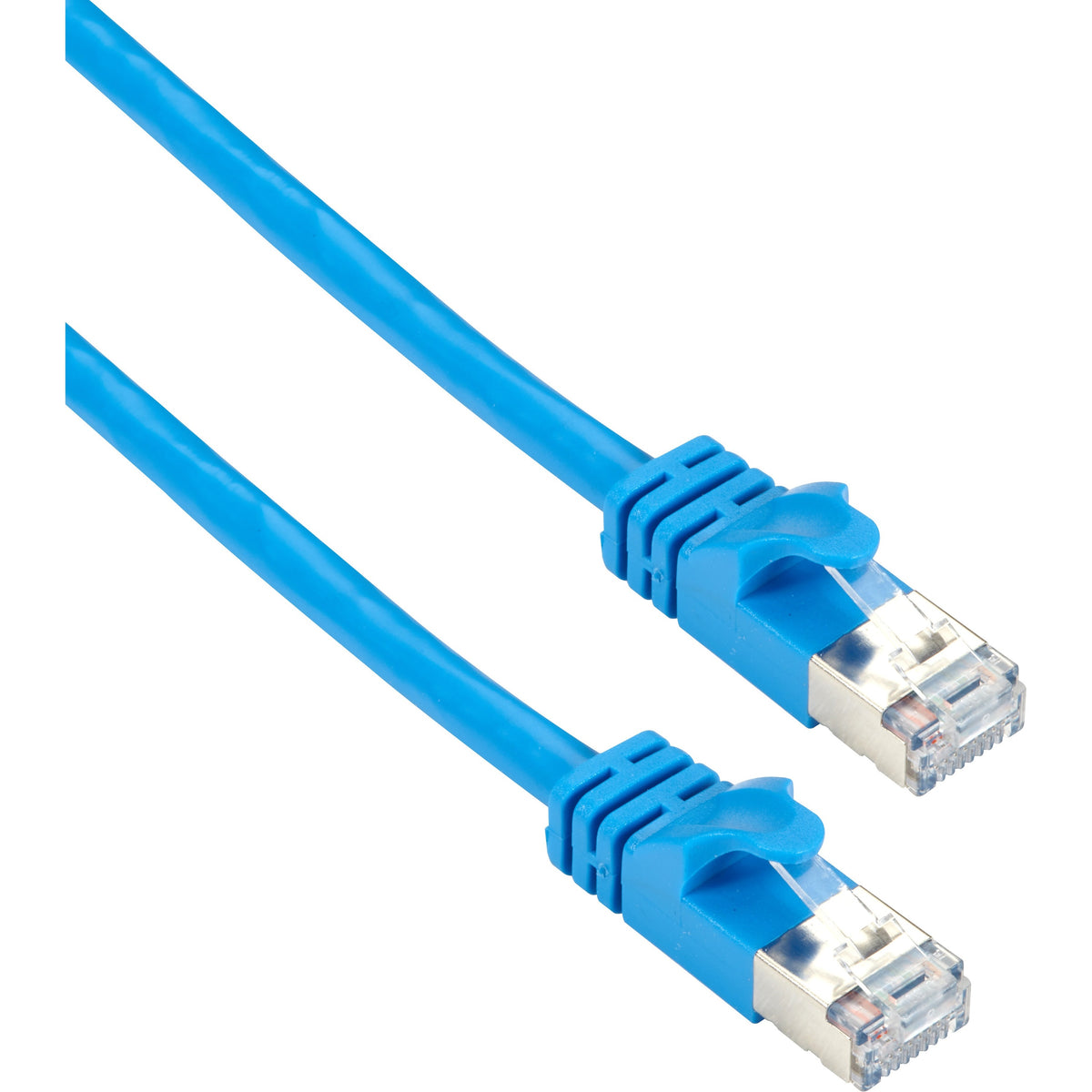 Black Box CAT6A 500-MHz STR Patch CBL Slim Molded Snagless Boot - F/UTP, CM PVC, BL, 20FT - CAT6APCS-020-BL