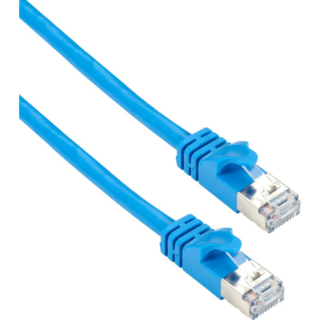 Black Box CAT6A 500-MHz STR Patch CBL Slim Molded Snagless Boot - F/UTP, CM PVC, BL, 20FT - CAT6APCS-020-BL