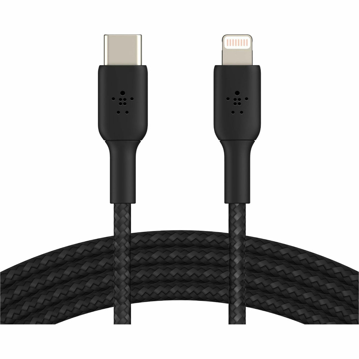 Belkin 30W USB-C to Lightning Cable - Nylon, Braided - M/M - 2m/6.6ft - Black - CAA004BT2MBK