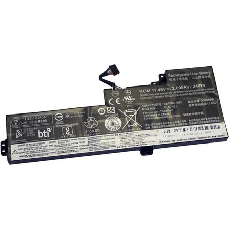 BTI 01AV421-BTI 11.46V 24WHR LI-ION BATTERY 01AV419, SB10K97576, 01AV420, SB10K97577, 01AV421, SB10K97578, 01AV489 THINKPAD A475, THINKPAD A485, THINKPAD T470, THINKPAD T480 - 01AV421-BTI
