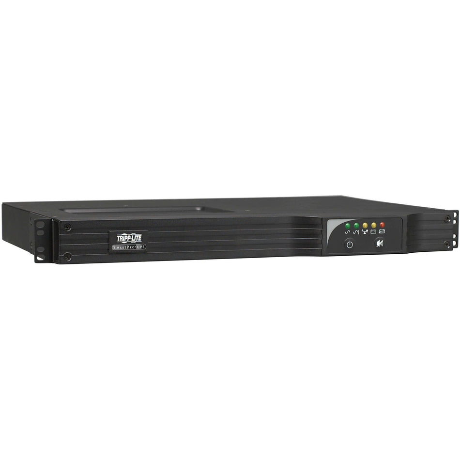 Tripp Lite by Eaton UPS SmartPro 120V 500VA 300W Line-Interactive UPS 1U WEBCARDLX USB DB9 6 Outlets - SMART500RT1UN