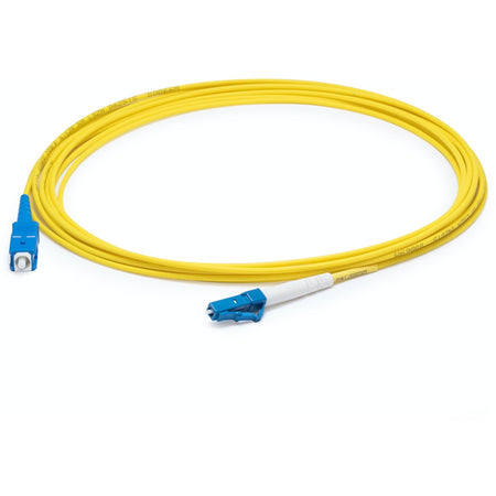 AddOn 50m LC (Male) to SC (Male) Straight Yellow OS2 Simplex LSZH Fiber Patch Cable - ADD-SC-LC-50MS9SMFLZ