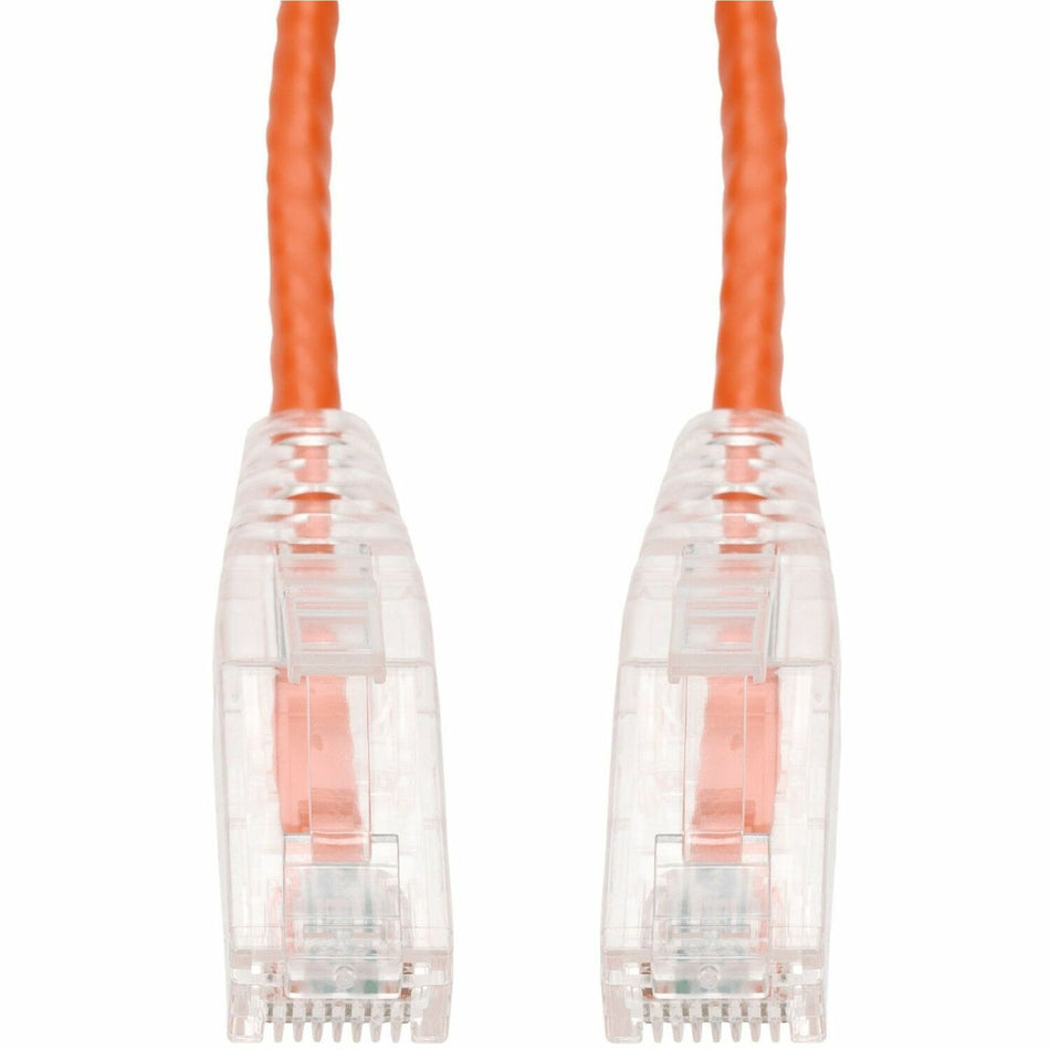 AddOn 8ft Orange CAT 6 Slim PVC Ethernet Cable Snagless Clear-Claw RJ-45 M/M - ADD-8FSLCAT6-OE