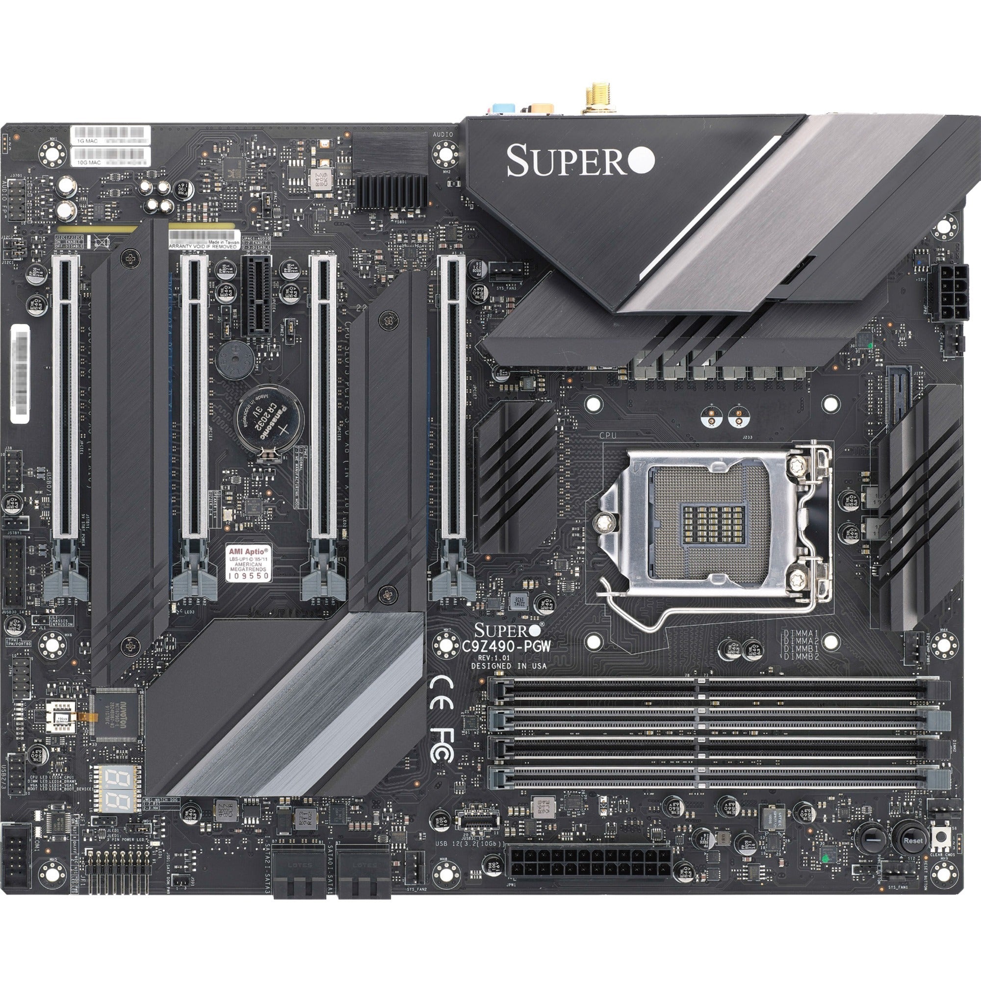 Supermicro C9Z490-PGW Desktop Motherboard - Intel Z490 Chipset - Socket LGA-1200 - ATX - MBD-C9Z490-PGW-O