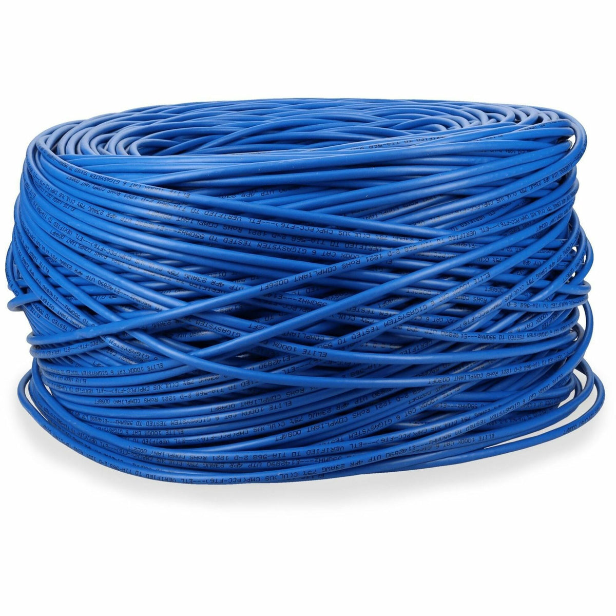 AddOn 1000ft Non-Terminated Blue CAT 6 Plenum-Rated Bulk Cable - ADD-CAT6BULK1KPSD-BE