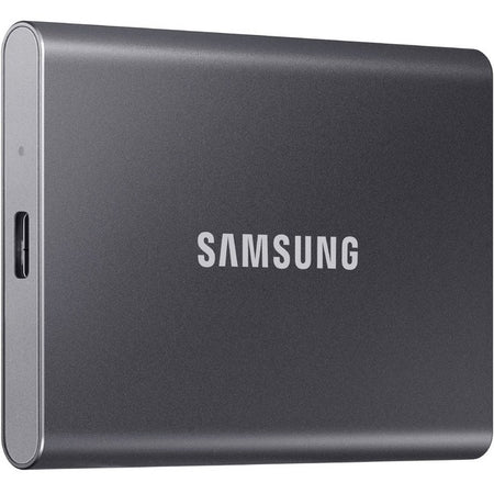 Samsung T7 MU-PC1T0T/AM 1 TB Portable Solid State Drive - External - PCI Express NVMe - Titan Gray - MU-PC1T0T/AM