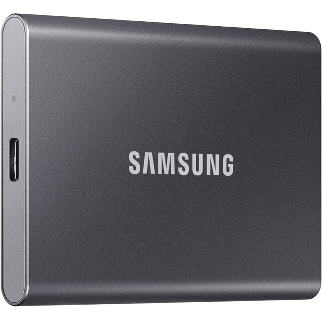 Samsung T7 MU-PC1T0T/AM 1 TB Portable Solid State Drive - External - PCI Express NVMe - Titan Gray - MU-PC1T0T/AM