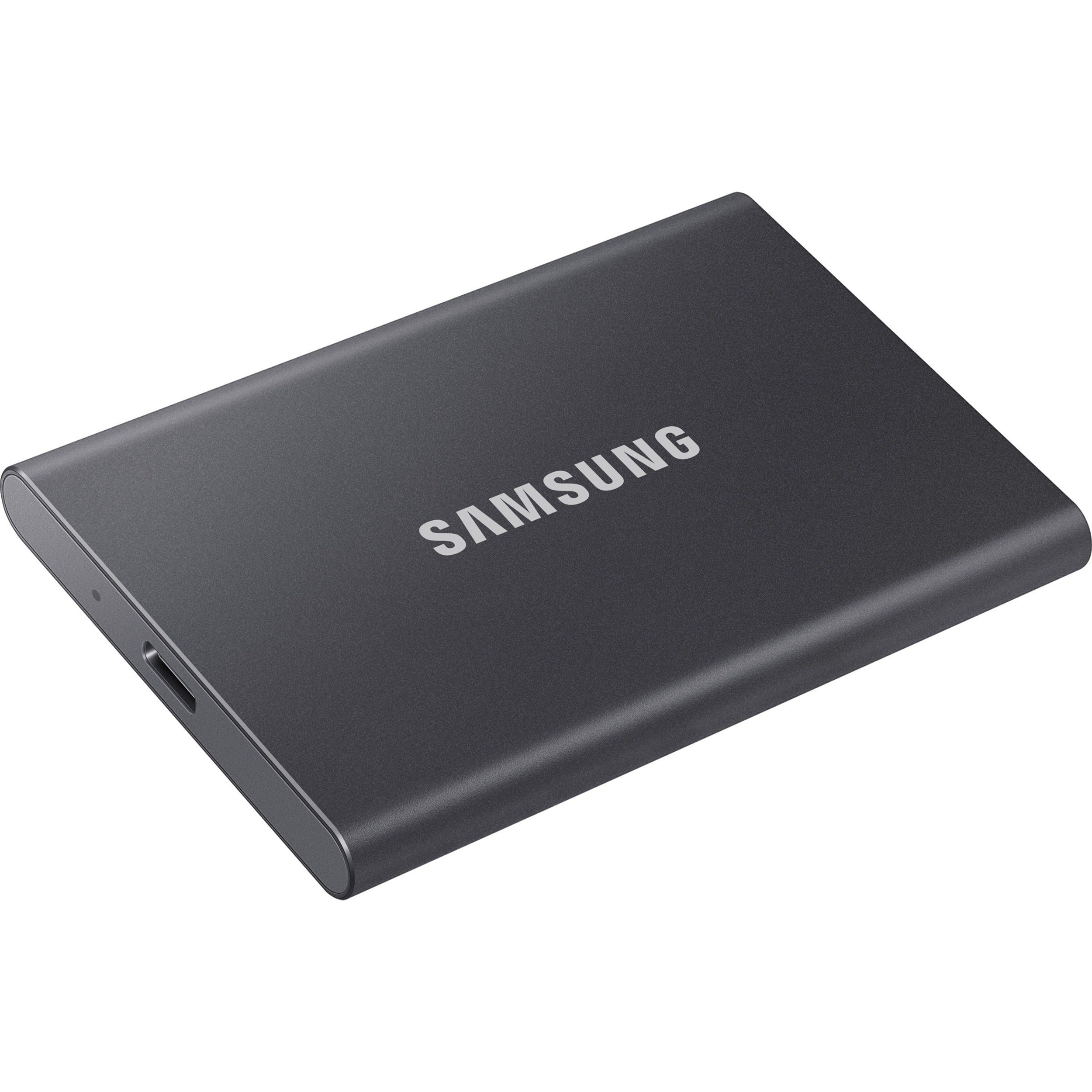 Samsung T7 MU-PC2T0T/AM 2 TB Portable Solid State Drive - External - PCI Express NVMe - Titan Gray - MU-PC2T0T/AM