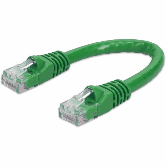 AddOn 6in RJ-45 (Male) to RJ-45 (Male) Straight Green Cat6 UTP PVC Copper Patch Cable - ADD-0-5FCAT6-GN