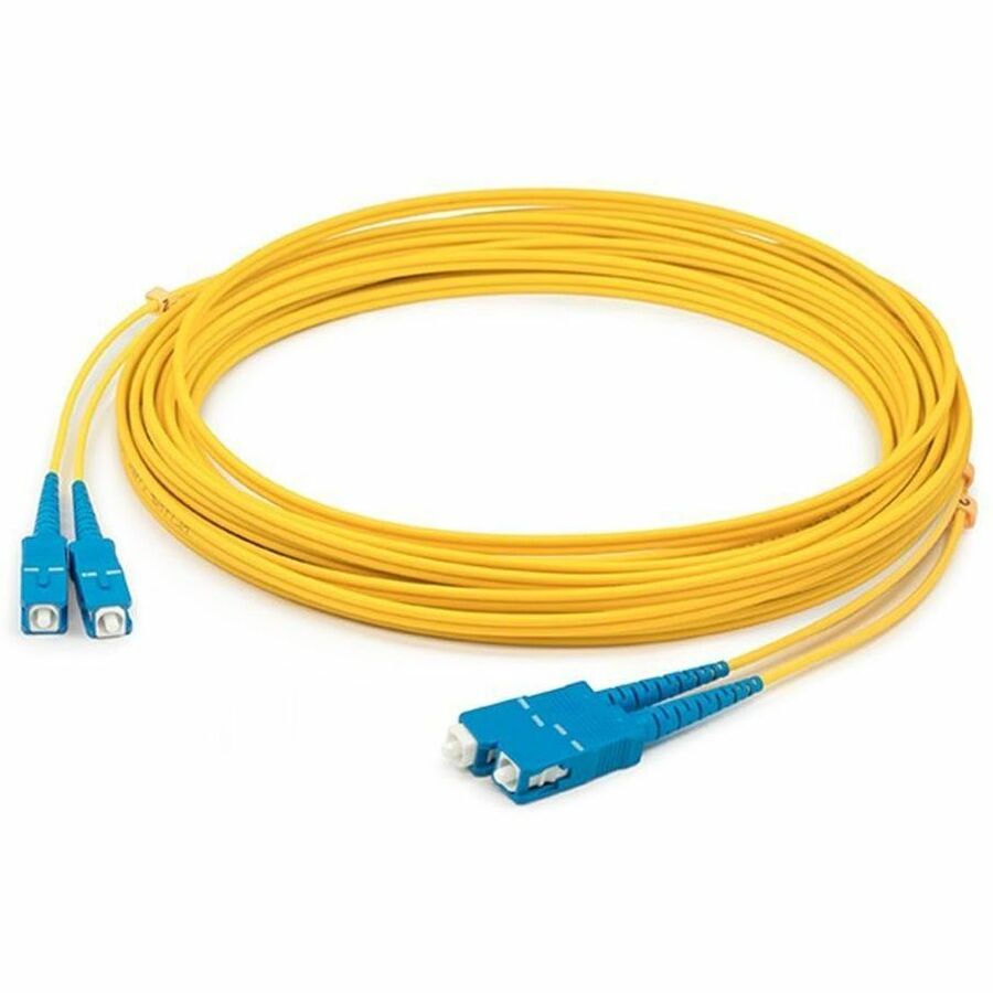 AddOn 27m SC (Male) to SC (Male) Straight Yellow OS2 Duplex LSZH Fiber Patch Cable - ADD-SC-SC-27M9SMFLZ