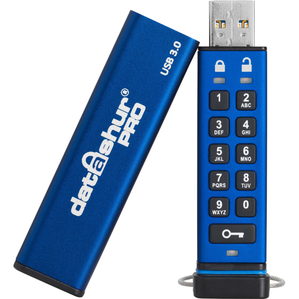 iStorage datAshur PRO 128 GB | Secure Flash Drive | FIPS 140-2 Level 3 Certified| NLNCSA DEP-V Certified | NATO Restricted Certified | PIN protected | Dust/Water Resistant - IS-FL-DA3-256-128