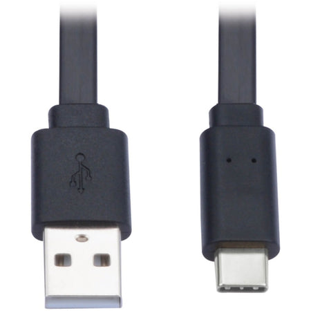 Eaton Tripp Lite Series USB-A to USB-C Flat Cable - M/M, USB 2.0, Black, 6 ft. (1.83 m) - U038-006-FL