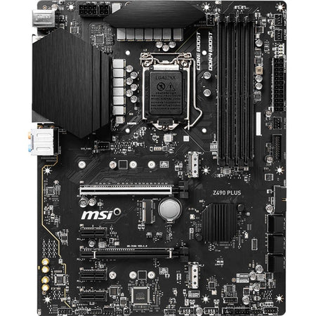 MSI Z490 PLUS Desktop Motherboard - Intel Z490 Chipset - Socket LGA-1200 - Intel Optane Memory Ready - ATX - Z490PLUS