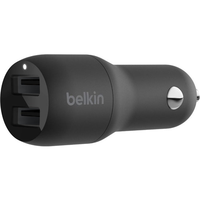 Belkin BoostCharge Dual USB-A Car Charger 24W - CCB001BTBK