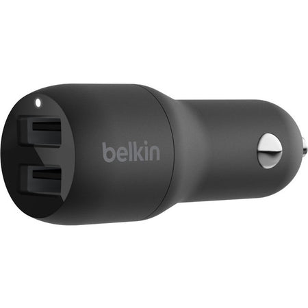 Belkin BoostCharge Dual USB-A Car Charger 24W - CCB001BTBK