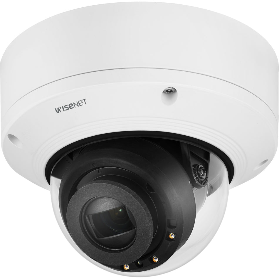 Wisenet XND-6081REV 2 Megapixel Indoor HD Network Camera - Color, Monochrome - Dome - Signal White - XND-6081REV