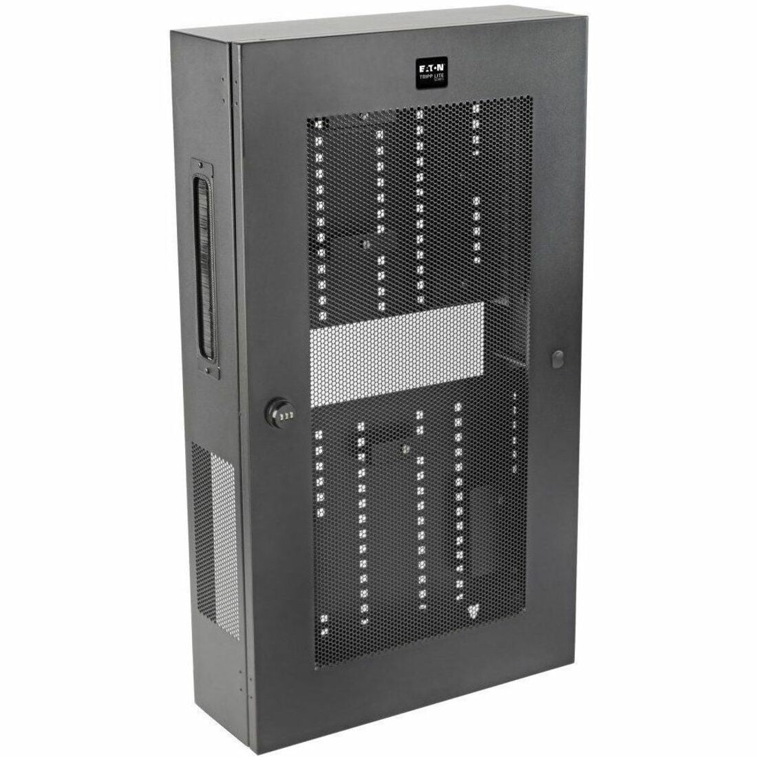 Tripp Lite by Eaton SmartRack 3U Low-Profile Vertical-Mount Switch-Depth Wall-Mount Structured Wiring Enclosure Adjustable Equipment Brackets - SRWF6UMOD