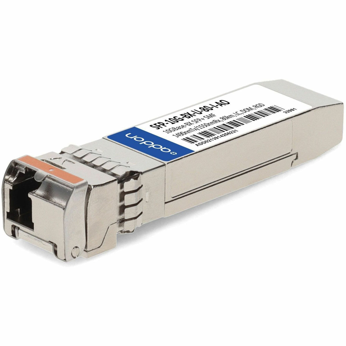 AddOn Cisco&reg; SFP-10G-BX-U-80-I Compatible TAA 10GBase-BX SFP+ Transceiver (SMF, 1490nmTx/1550nmRx, 80km, LC, DOM, -40 to 85C) - SFP-10G-BX-U-80-I-AO