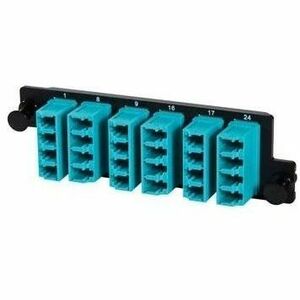 Ortronics High Density 6-LC Quad (24 fibers) OM3/4, Aqua adapters - HDFP-LCQ24LC