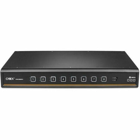 Vertiv Avocent Cybex Secure MultiViewer KVM Switch, 8 Port, Cursor Navigation Switching, NIAP Version 4.0 Certified, TAA Compliant (SCMV285DPH-400) - SCMV285DPH-400