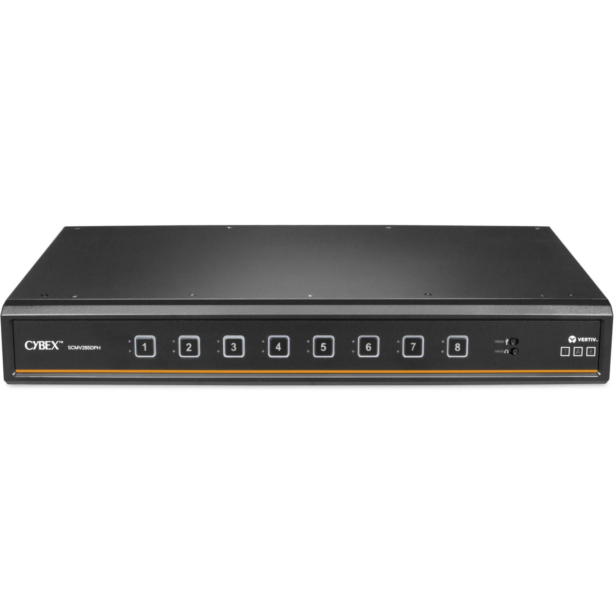 Vertiv Cybex Secure MultiViewer KVM Switch 8 port | NIAP Approved | Dual AC - SCMV285DPH-400