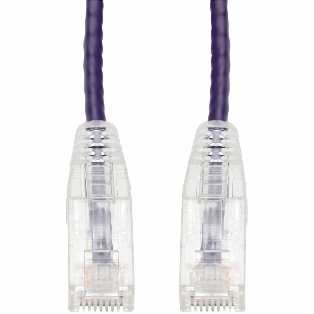 AddOn 7ft Purple CAT 6 Slim PVC Ethernet Cable Snagless Clear-Claw RJ-45 M/M - ADD-7FSLCAT6-PE