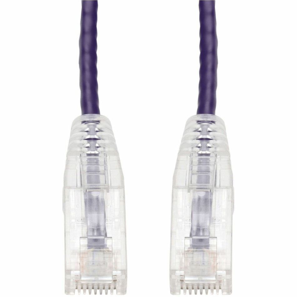 AddOn 7ft Purple CAT 6 Slim PVC Ethernet Cable Snagless Clear-Claw RJ-45 M/M - ADD-7FSLCAT6-PE