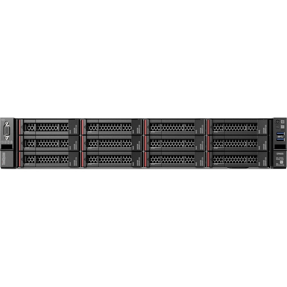 Lenovo ThinkSystem SR655 7Z01A04GNA 2U Rack Server - 1 x AMD EPYC 7282 2.40 GHz - 16 GB RAM - Serial ATA/600 Controller - 7Z01A04GNA