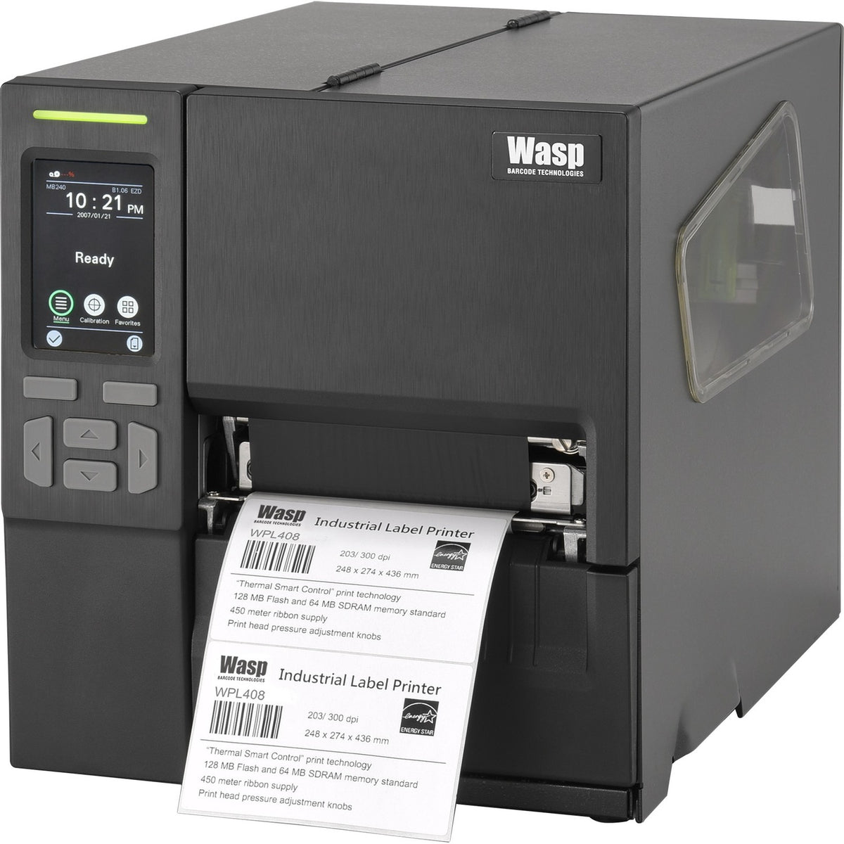 Wasp WPL408 Industrial Direct Thermal/Thermal Transfer Printer - Label Print - USB - Serial - 633809007170