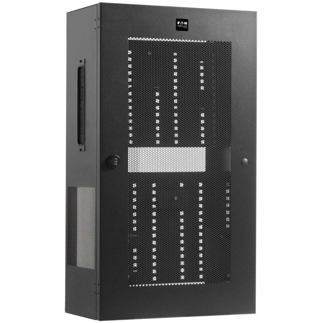 Eaton Tripp Lite Series SmartRack 5U Low-Profile Vertical-Mount Switch-Depth Wall-Mount Structured Wiring Enclosure, Adjustable Equipment Brackets - SRWF10UMOD