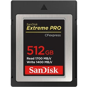 SanDisk Extreme PRO 512 GB CFexpress Card Type B - 1 Pack - SDCFE-512G-ANCNN