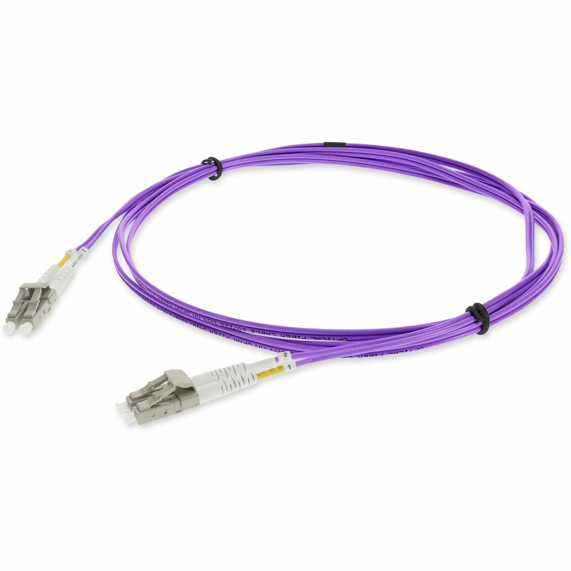 AddOn 3m LC (Male) to LC (Male) Violet OM4 Duplex Fiber OFNR (Riser-Rated) Patch Cable - ADD-LC-LC-3M5OM4-VT