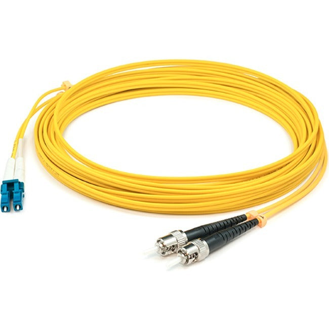 AddOn 30m LC (Male) to ST (Male) Straight Yellow OS2 Duplex Plenum Fiber Patch Cable - ADD-ST-LC-30M9SMFP