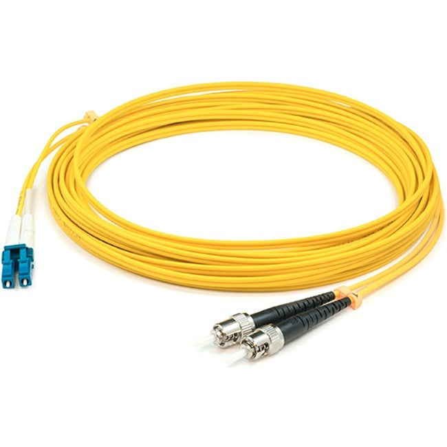 AddOn 38m LC (Male) to ST (Male) Straight Yellow OS2 Duplex Plenum Fiber Patch Cable - ADD-ST-LC-38M9SMFP