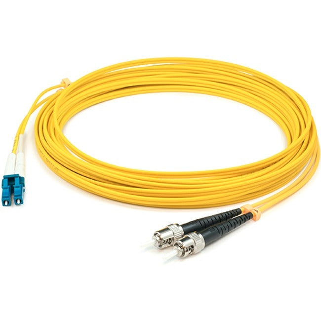 AddOn 37m LC (Male) to ST (Male) Straight Yellow OS2 Duplex Plenum Fiber Patch Cable - ADD-ST-LC-37M9SMFP