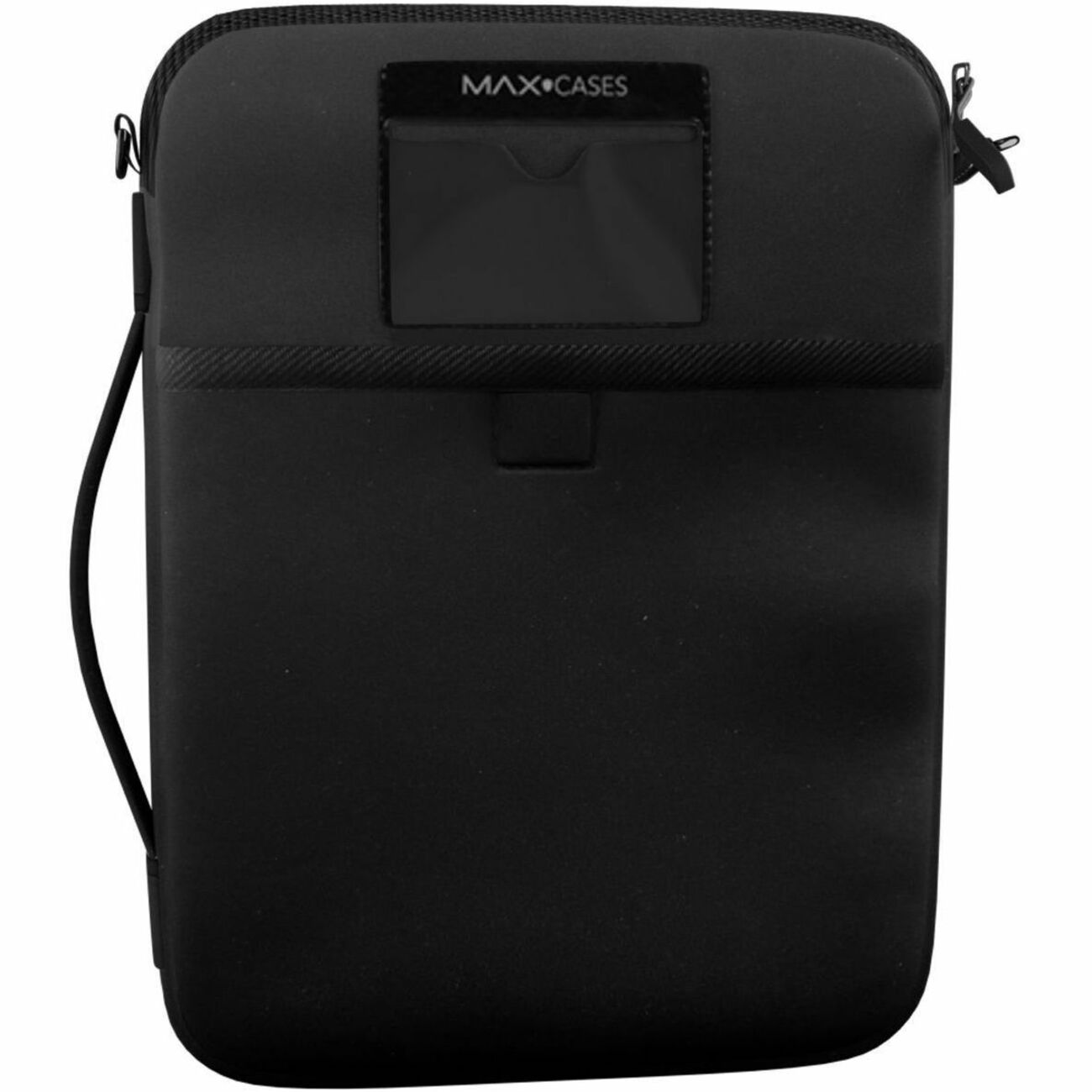 MAXCases Neoprene Sleeve Vertical 14" w/pocket - (Shoulder Strap Optional) (Black) - MC-NSV-14-BLK