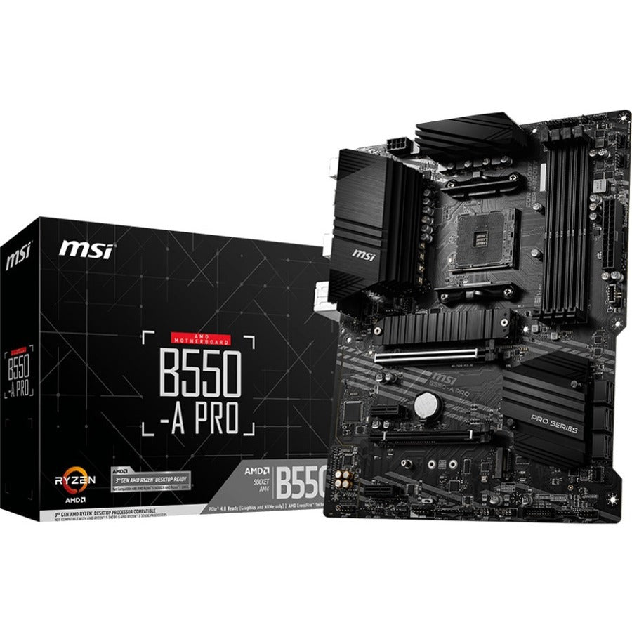 MSI B550-A PRO Desktop Motherboard - AMD B550 Chipset - Socket AM4 - ATX - B550APRO