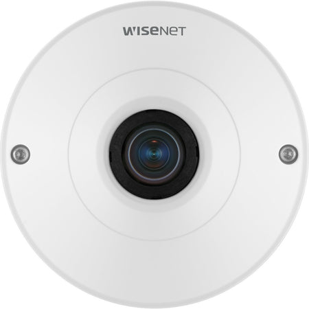 Wisenet QNF-9010 12 Megapixel Indoor Network Camera - Color - Fisheye - White - QNF-9010