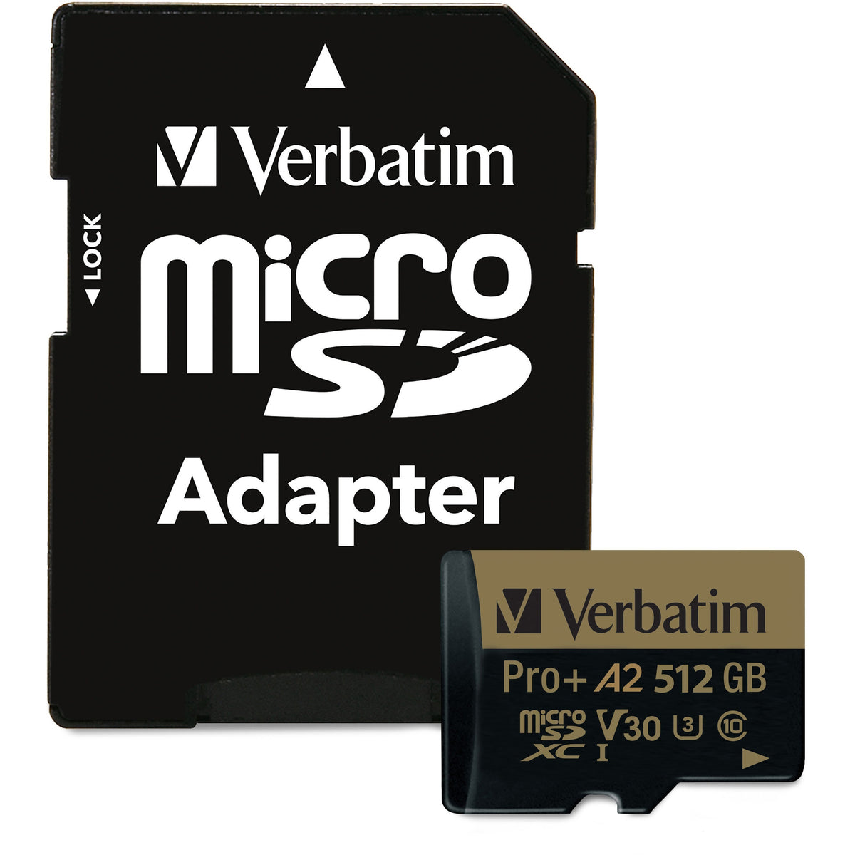 Verbatim Pro+ 512 GB Class 10/UHS-I (U3) microSDXC - 1 Pack - 70393