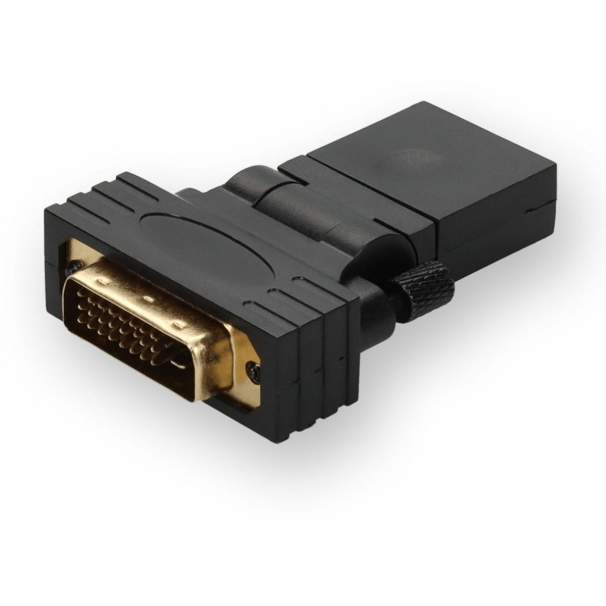 AddOn HDMI 1.3 Female to DVI-D Single Link (18+1 pin) Male Black Adapter Which 360 Degree Rotating Adapter For Resolution Up to 2560x1600 (WQXGA) - HDMI2DVIDADPTFM360