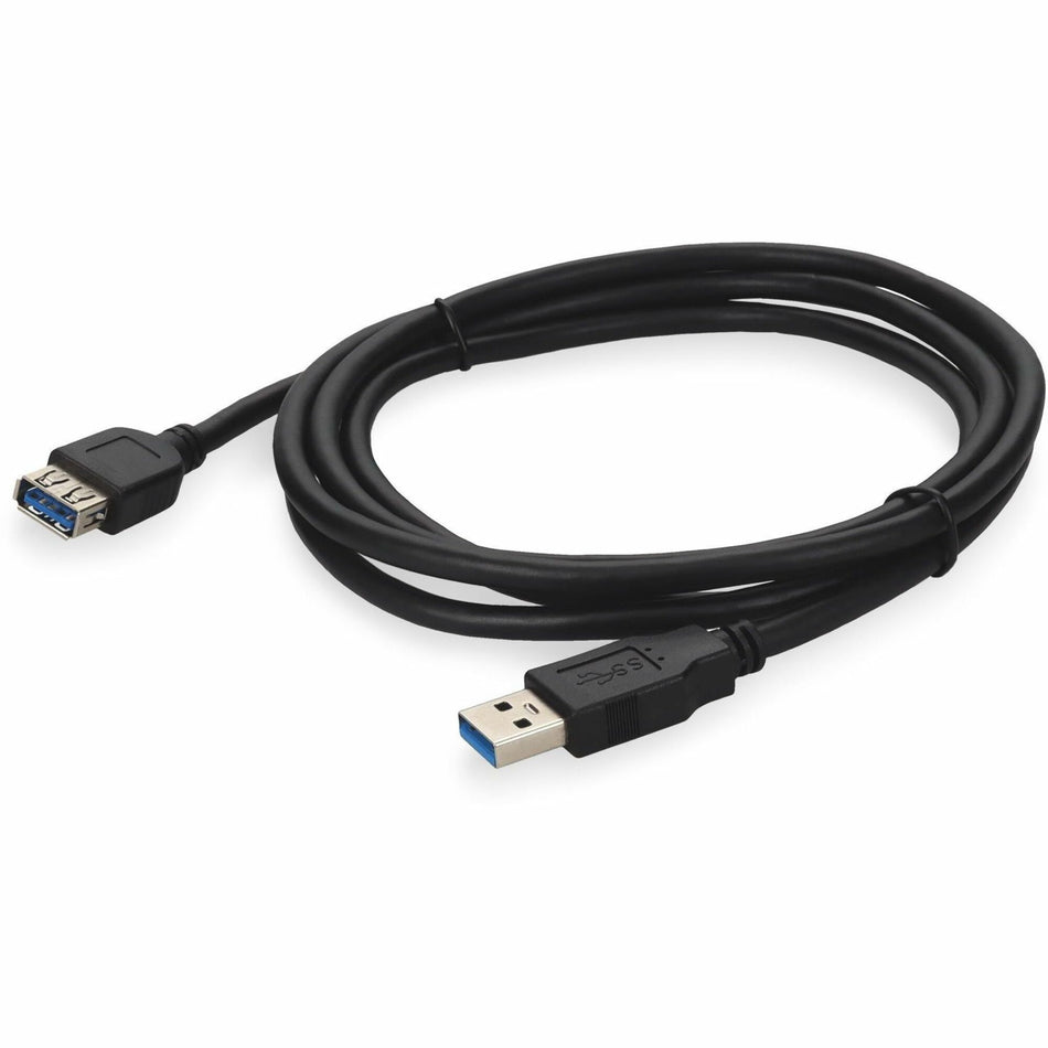 AddOn 2m USB a 3.0 Male to Male Black Cable - USB3EXTAA2MMF