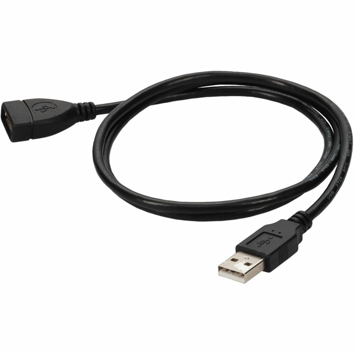 AddOn 5ft USB A 2.0 Male to Female Black Cable - USBEXTAA5MF