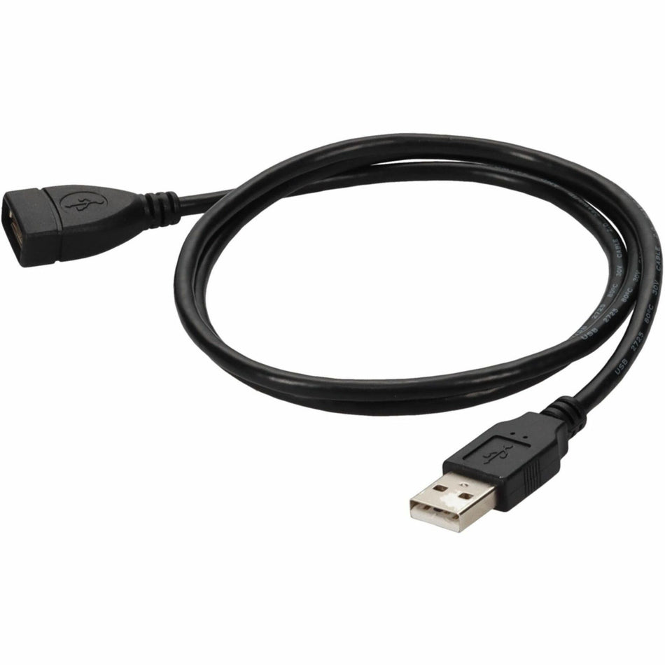 AddOn 5ft USB 2.0 (A) Male to Female Black Cable - USBEXTAA5MF