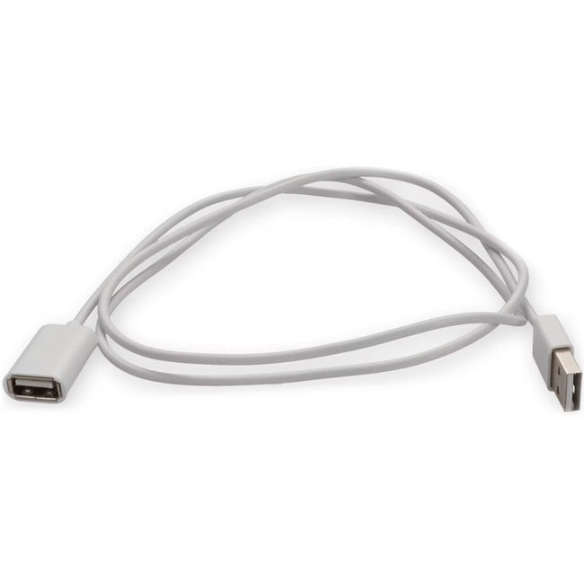 AddOn 2m USB 2.0 (A) Male to USB 2.0 (B) Male White Cable - USBEXTAB2MMFW