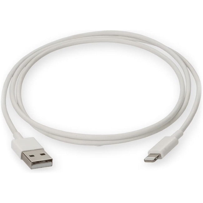 AddOn 1m USB 2.0 (A) Male to Lightning Male White Cable - USB2LGTSL1MW