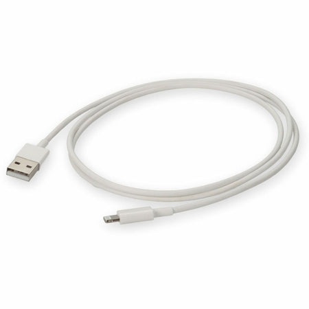 AddOn 1m USB A 2.0 Male to Lightning Male White Slim Cable - USB2LGTSL1MW